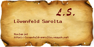 Lövenfeld Sarolta névjegykártya